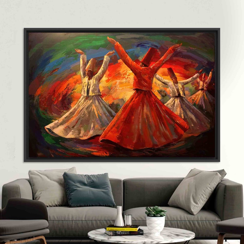 Whirling Dervish Oil Painting Print: Large Canvas Wall Art image 7