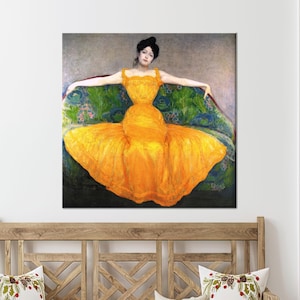 Canvas Wall Art, Max Kurzweil Canvas Decor, Orange Wall Hangings, Girl Room Canvas Poster, Reproduction Canvas Decor, Gift For Him,