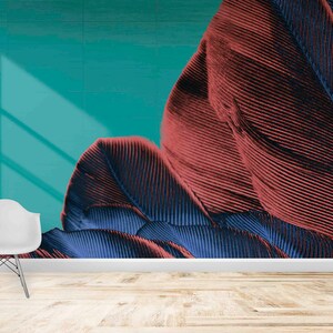 Abstrakte Feder Wandbild, Abstraktes Wandbild, Papier Wand Kunst, 3D Wand-Papier, Moderne Wandmalerei,