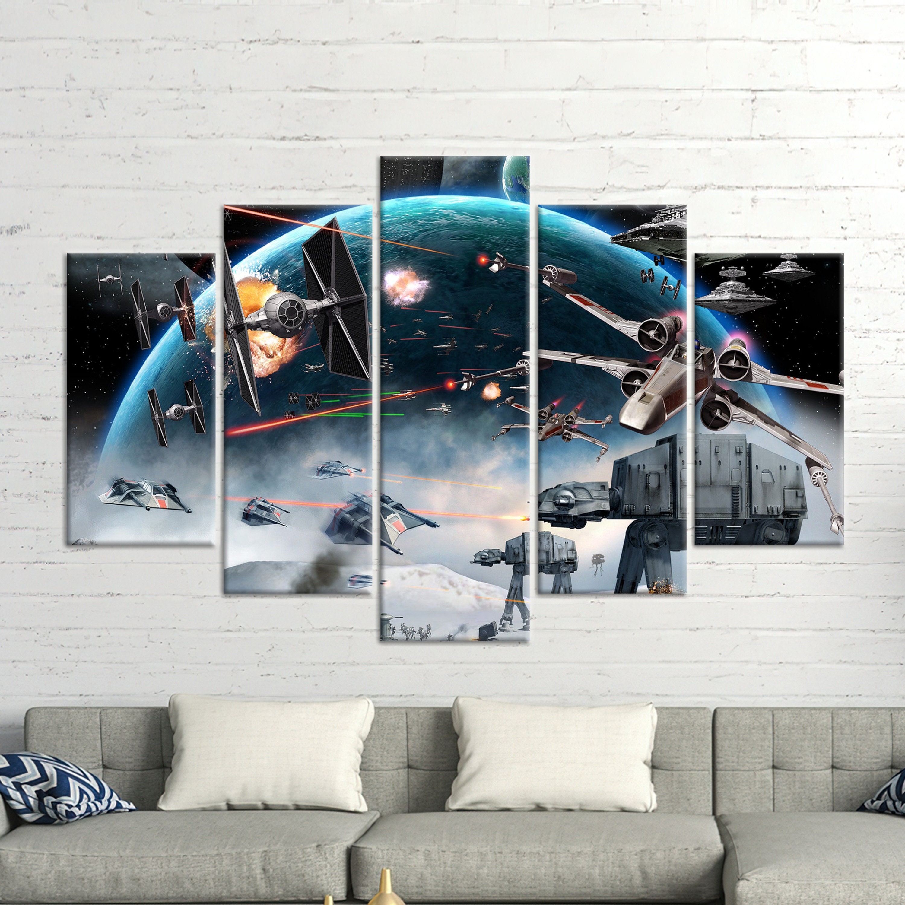 スター・ウォーズ 宇宙戦闘キャンバスアート：映画の壁飾り - Etsy 日本