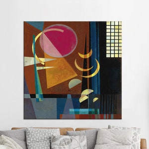 Large Canvas, Expressionism Canvas Art, Canvas Home Decor, Wassily Kandinsky Sharp Quiet, Wall Decor, Modern Shapes Canvas Decor,