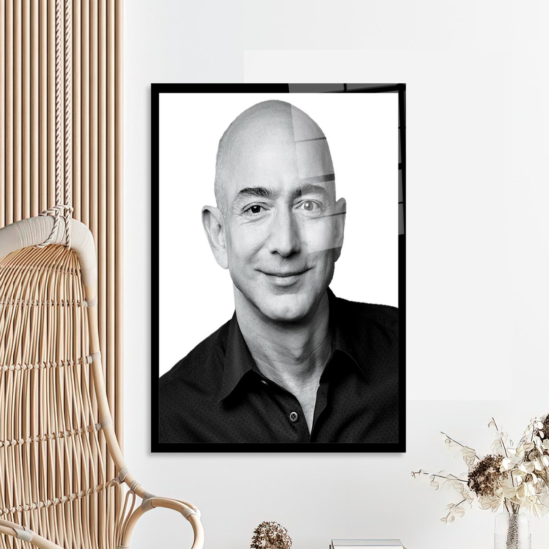 Mural Art, Glass Wall Art, Wall Decor, Jeff Bezos, Jeff Bezos Glass