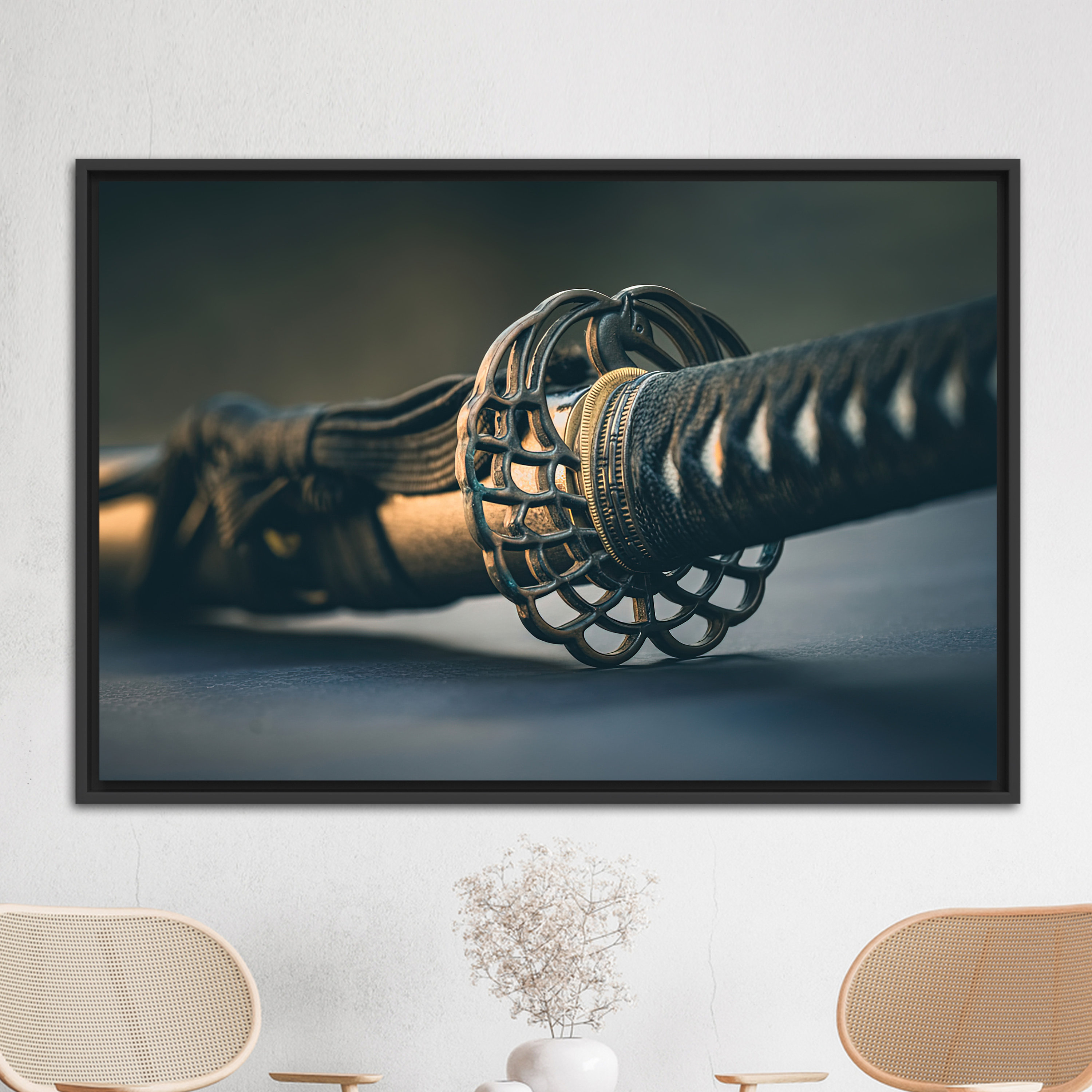 刀の写真キャンバスアート：日本のサムライ刀の装飾 - Etsy 日本