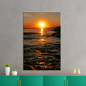 Wall Art, 3D Canvas, Canvas, Ocean Landscape Artwork, View Canvas, Sea Landscape Artwork, Landscape Canvas Decor, Seascape Canvas Poster,