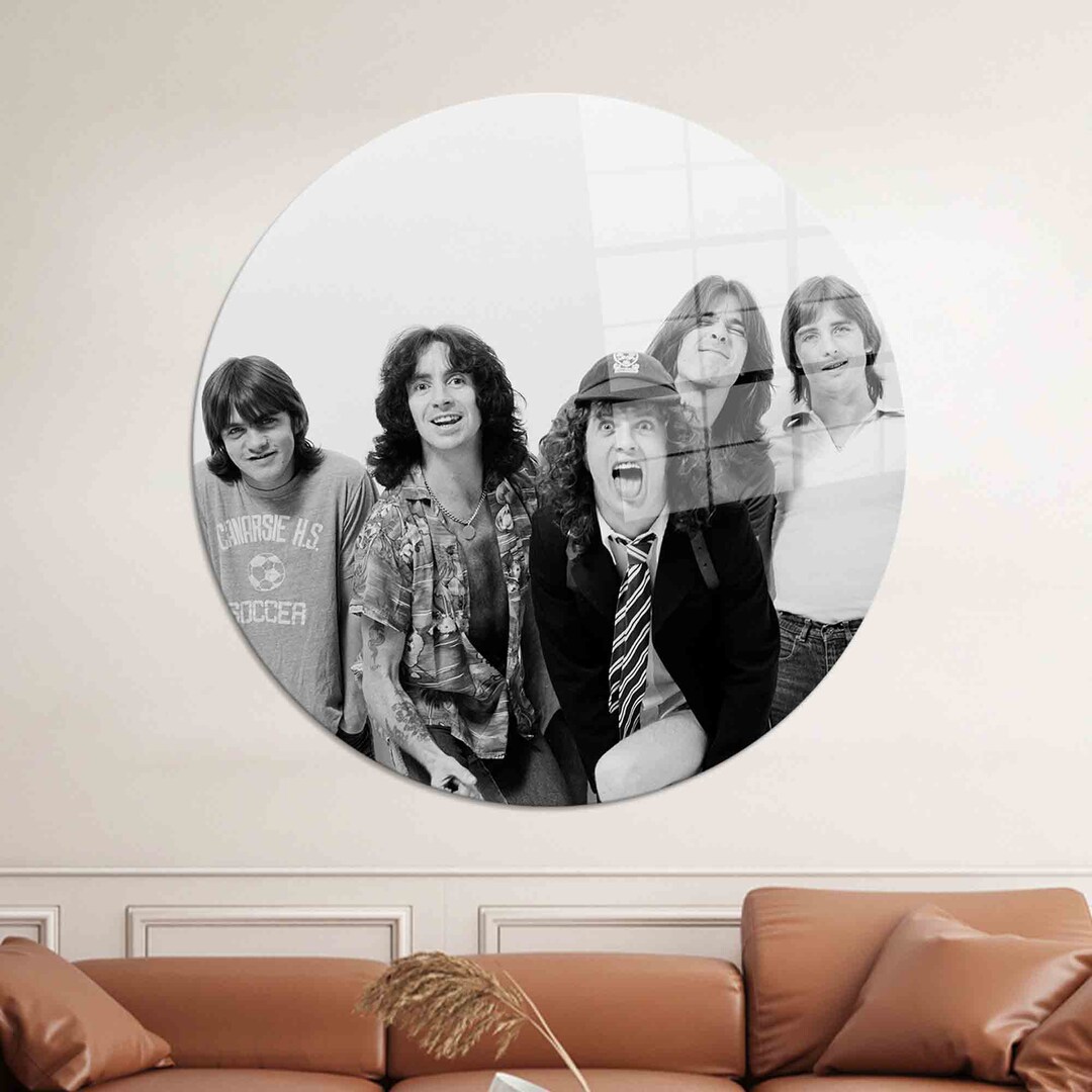 ACDC Photo Tempered Glass Wall Art: Rock Band Decor - Etsy