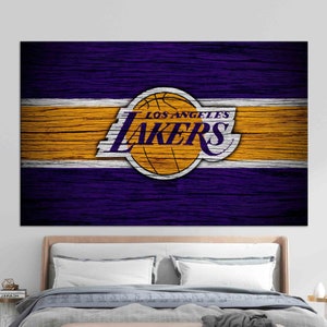 Lakers Basketball Canvas Art: Gym Decor, Man Cave Gift