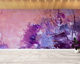 Papel pintado de arte abstracto: Mural de pared moderno y colorido, tamaño personalizado