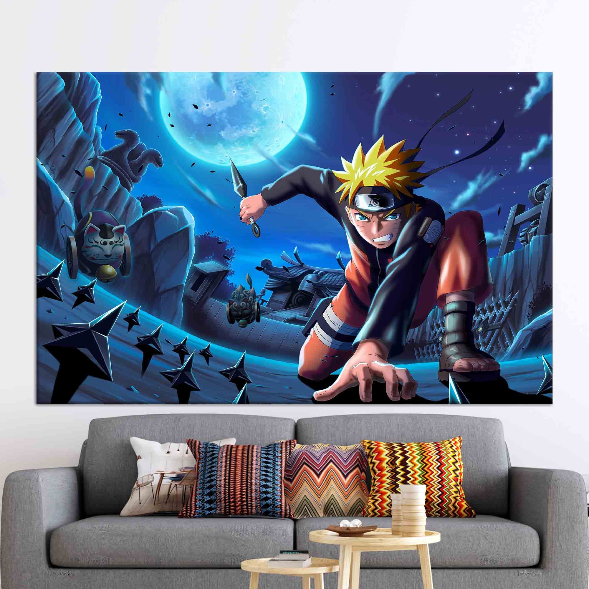 Anime Naruto Third Hokage Vs Orochimaru Poster Canvas Poster Wall Art Decor  Print Picture Paintings for Living Room Bedroom Decoration  Frame:12×18inch(30×45cm) : : Home