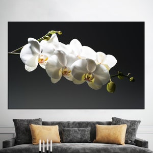 Wall Decor, Orchid, Painting on Canvas, Personalized Gifts, Flower 3D Canvas, Floral 3D Canvas, Orchid Photo Art, Flowers Canvas Poster,