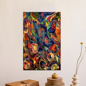 3D Wall Art, Large Canvas, Canvas Art, Modern Colorful Artwork, Oil Painting Print, Modern Canvas Poster, Marble Canvas Gift,