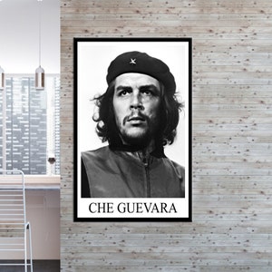 Large Canvas, 3D Canvas, Canvas Print, Che Guevara, Portre Printed, Che Guevara Art, Famous Quote Printed, Celebrity Art Canvas,