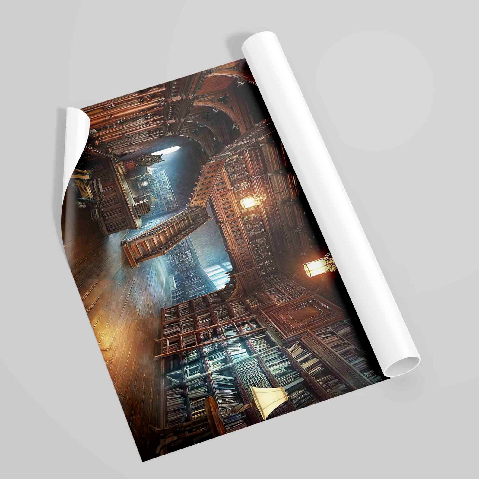 Books Lover Gift Wall Art Wall Paper Peel and Stick Library Etsy