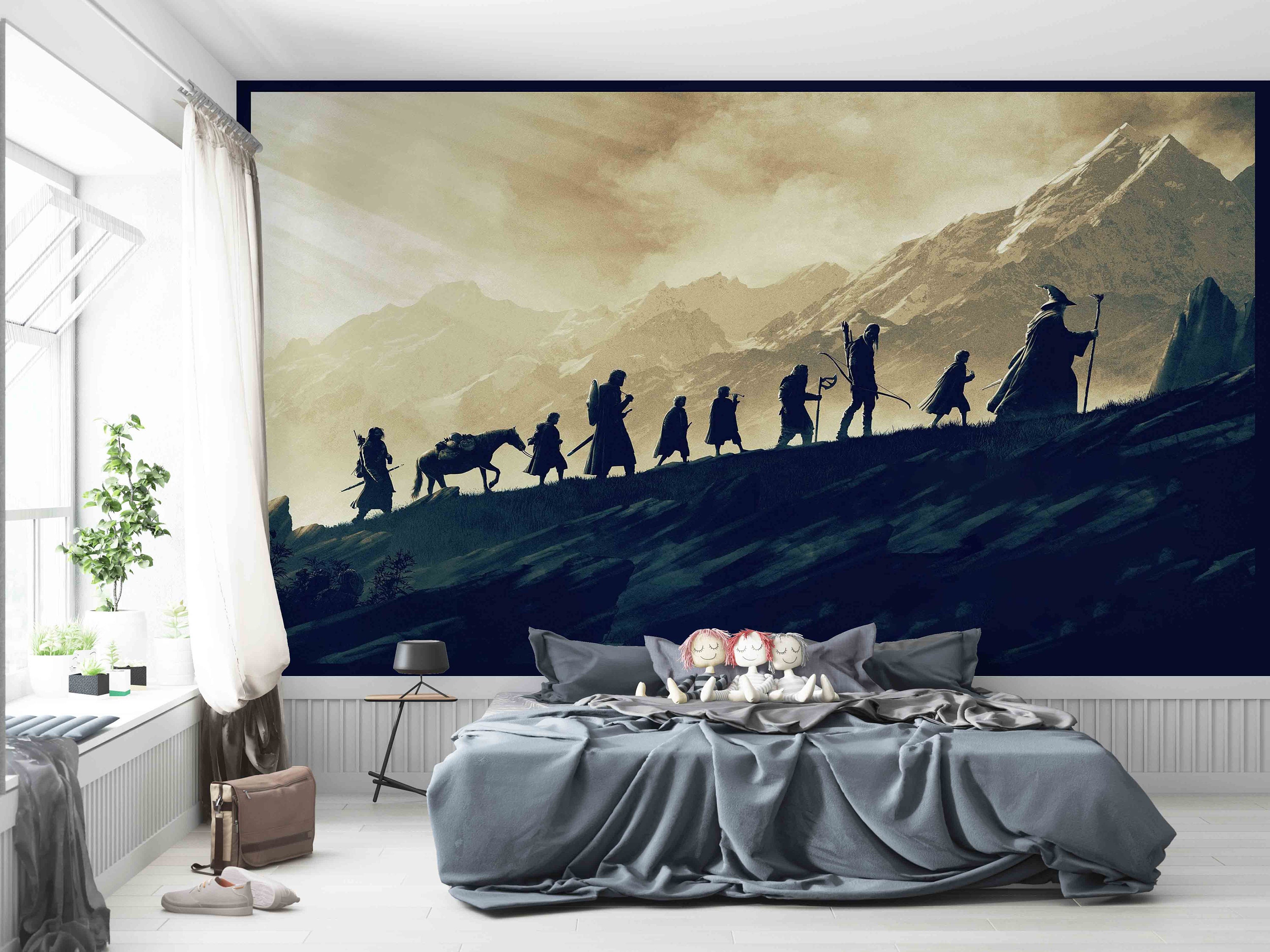 3d Wall Paperlarge Wall Decorbright Wall Paperlotr the - Etsy