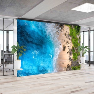 Beach Wall Decor,Landscape Wall Paper,Paper Wall ArtNature Mural,Custom Wall Paper,Forest Mural,3d Wall Paper,Coast Mural,