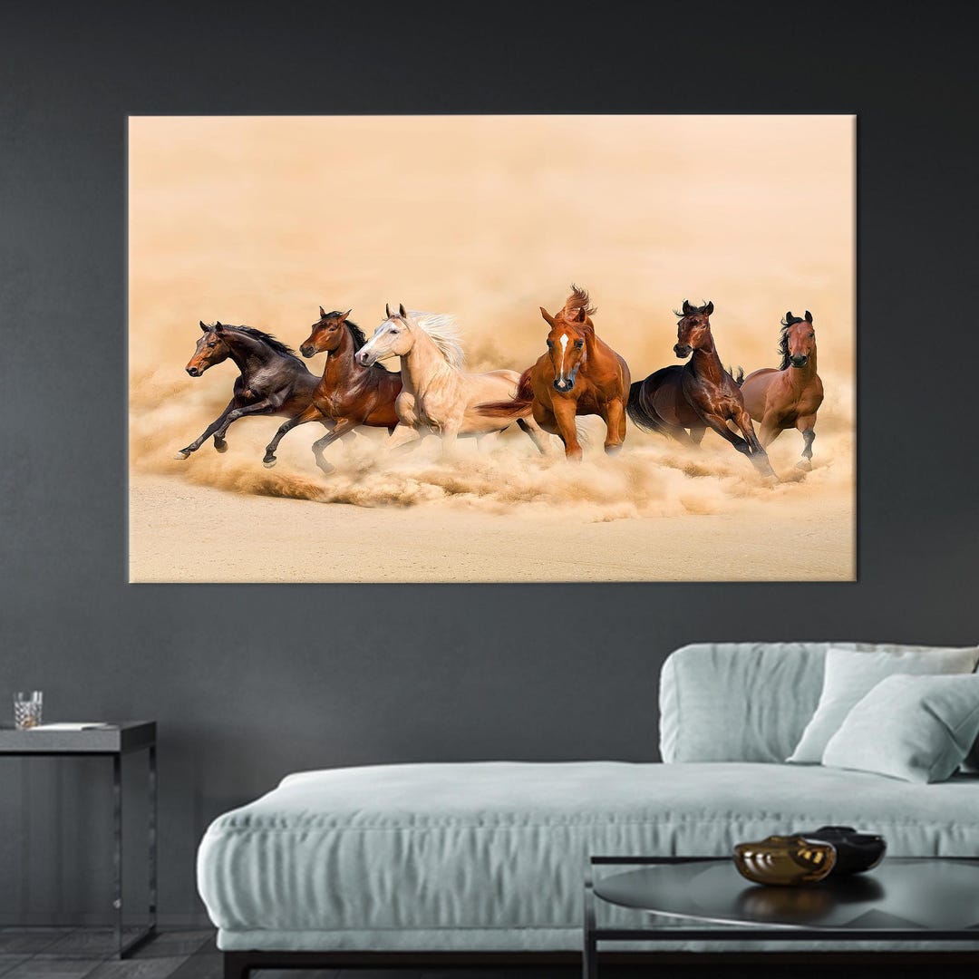 Running Horses Canvas Print: Farmhouse Wall Decor - Etsy