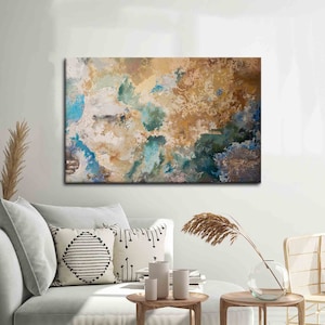 Canvas Wall Art, Canvas, Canvas Print, Earth Tone Wall Art, Earth Tones Art, Soft Tones Canvas Gift, Brown Poster, Modern Artwork,