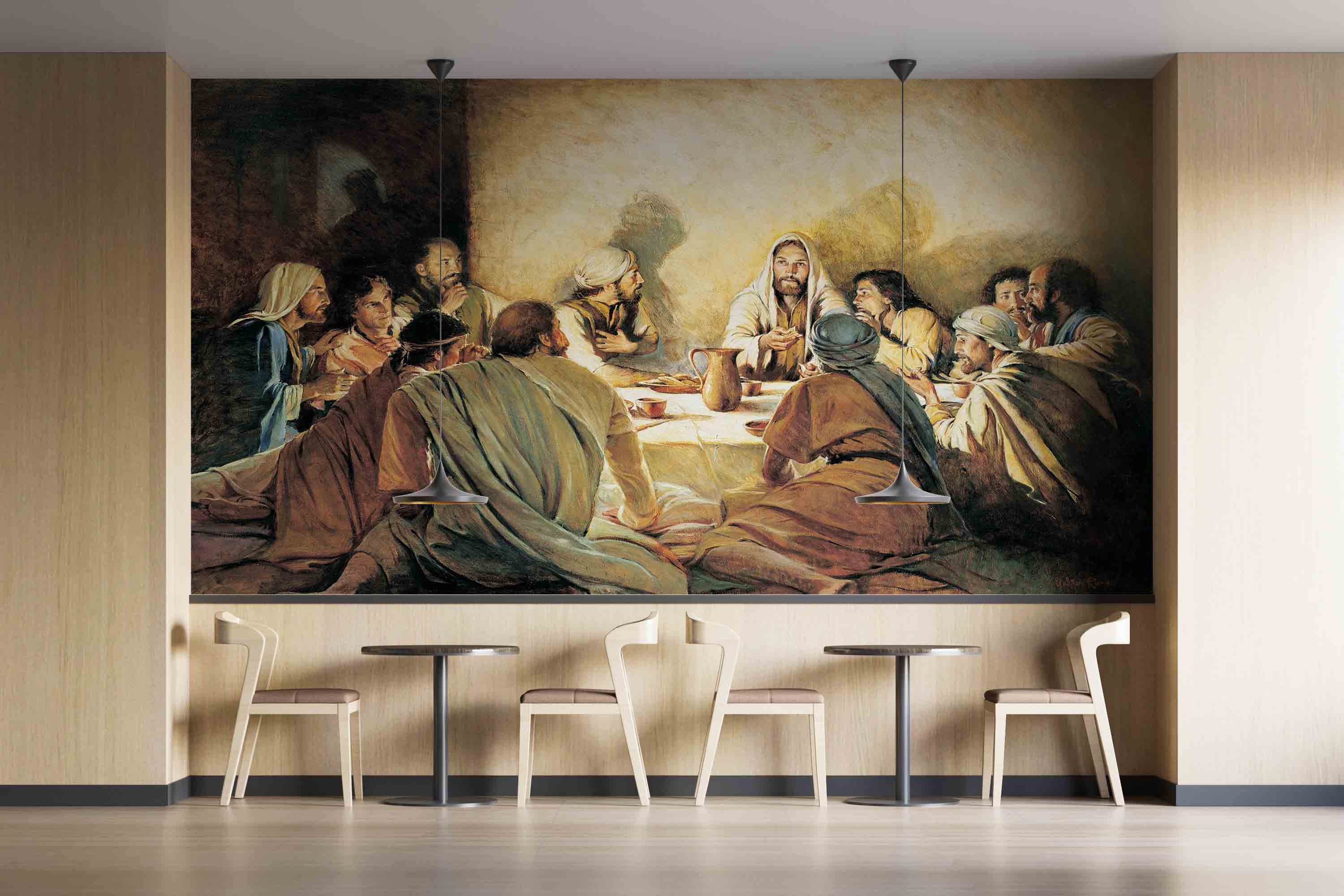 Last Supper Wallpaper: Jesus Christ Religious Wall Decor - Etsy