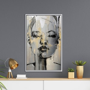 Wall Decor Canvas Print 3D Wall Art Abstract Woman Face - Etsy