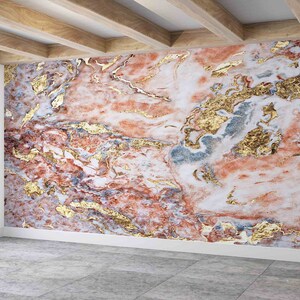 3d Tapete, Marmor Tapete, sanfte Töne Marmor Wandkunst, moderne Tapete, helle Tapete, schimmernder Wanddruck,
