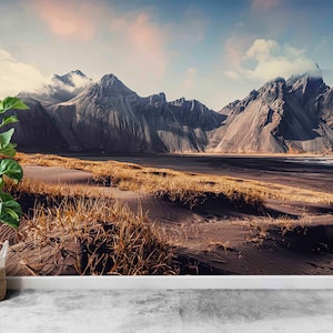 Wall Paper Peel and Stick,3d Wall Paper,Mountain Mural,Landscape Wall Art,Nature Wall Print,Modern Wall Paper,Sky Wall Print,