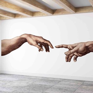 Carta da parati &quot;Creazione di Adamo&quot;: decorazione murale staccabile e adesiva della Cappella Sistina
