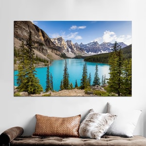 Moraine Lake Canvas Art: 3D Canada Landscape Wall Decor