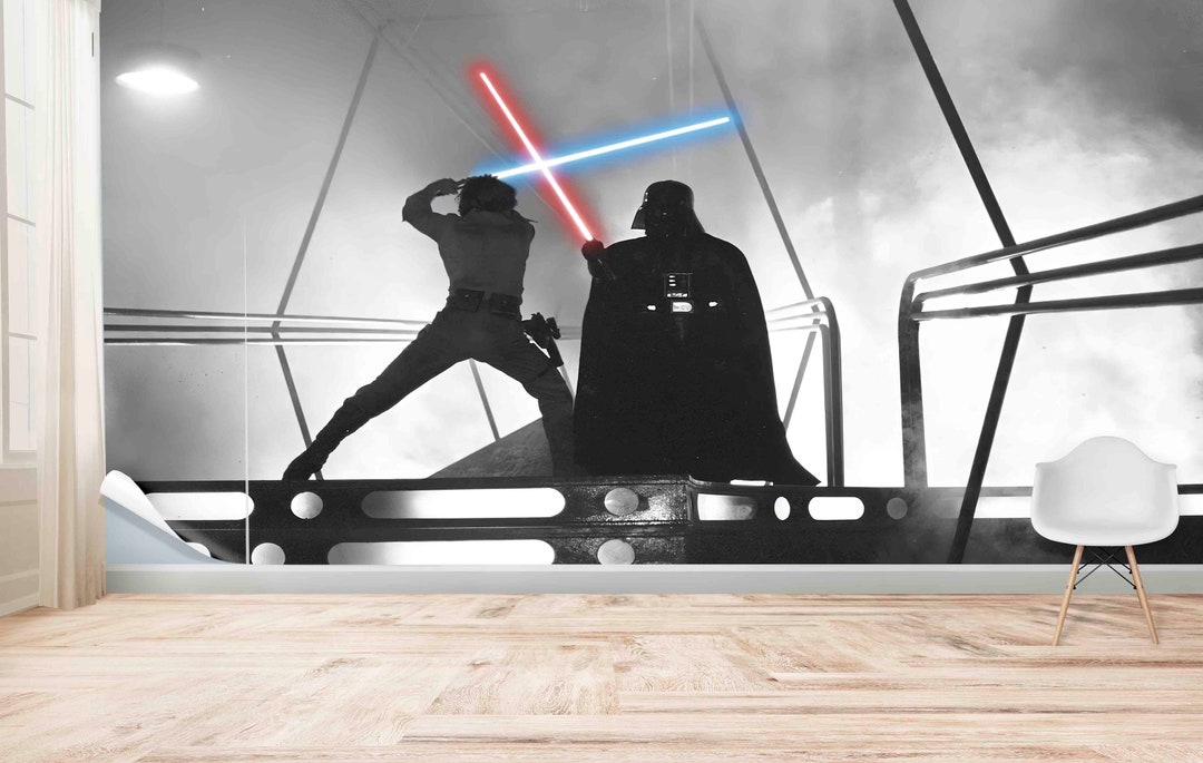 Darth Vader Vs Luke Skywalker Wallpaper: Abstract Peel and Stick