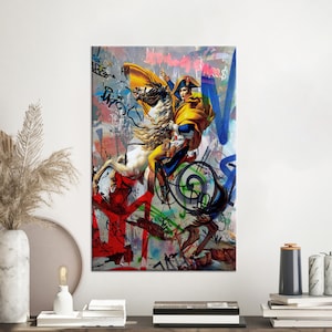 Wall Art, Wall Decor, 3D Canvas, Banksy Napoleon Bonaparte, Graffiti Canvas, Banksy Art, Napoleon Bonaparte Art Canvas,