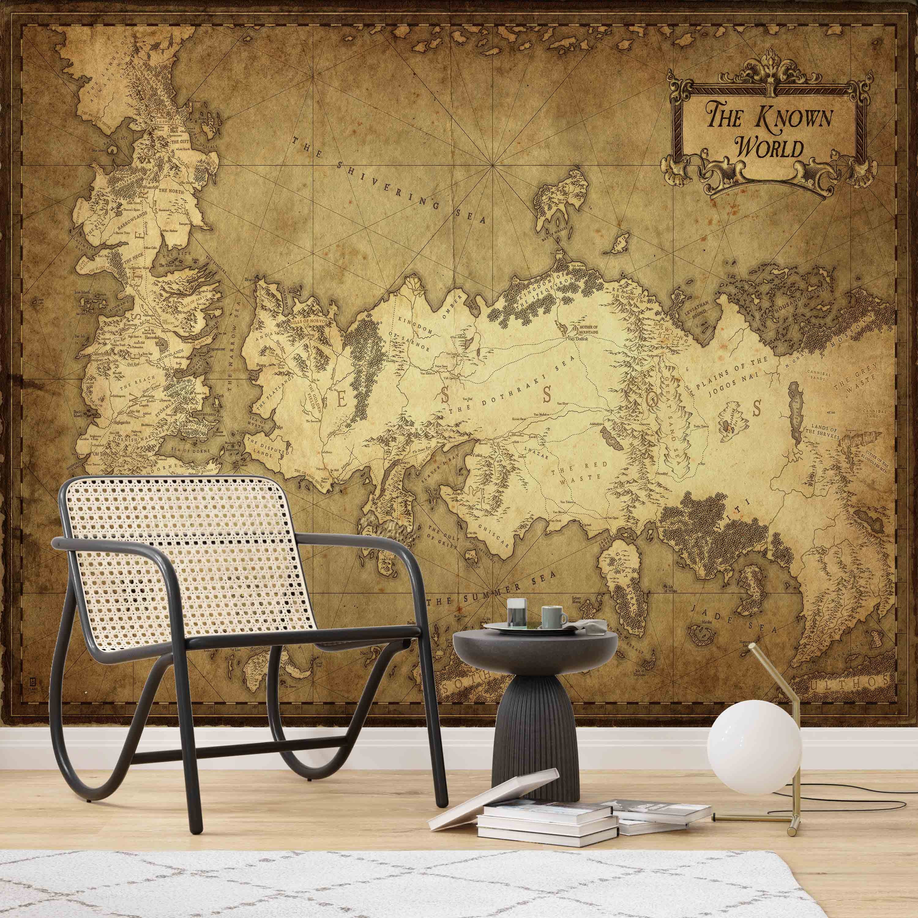 Westeros Map Wallpaper: Self Adhesive Accent Wall Decor - Etsy
