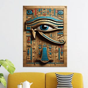 Ägyptisches Auge Art Print: Antike Mythologie Home Decor
