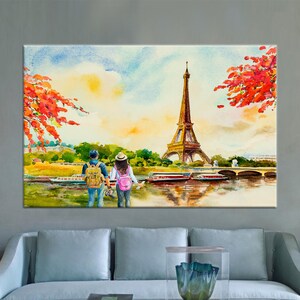 Druck auf Leinwand, Kunst auf Leinwand, Geschenk Leinwand, Romantische Liebe, Paar Poster, Landschaftsposter, Landschaftsposter,