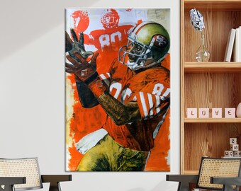 3D Wall Art, Wall Decor, Canvas Wall Art, Jerry Rice, American Sports Canvas Decor, Football Players Canvas Art, Famous Canvas,