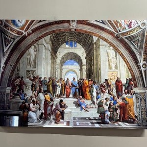 3D Leinwand, Wandkunst, Wandkunst Leinwand, The School of Athens Wandkunst, Raphael 3D Leinwand, Raffaello Sanzio Leinwanddruck, Plato Leinwand,