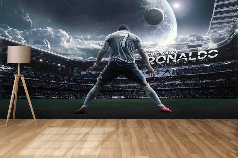 Cristiano Ronaldo Wallpaper: Peel and Stick Wall Art image 1