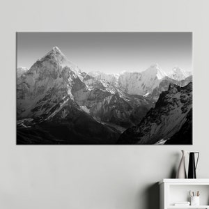 Wall Decor, Canvas Home Decor, 3D Wall Art, Everest Base Camp, View Canvas Decor, Mountain Poster, Mountain Landscape Canvas,