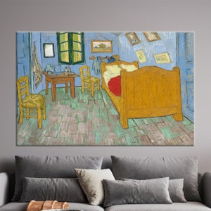 3D Canvas, Wall Decor, Canvas Gift, Bedroom in Arles, Bedroom in Arles Art Canvas, Reproduction Canvas Poster, Impressionism 3D Canvas,