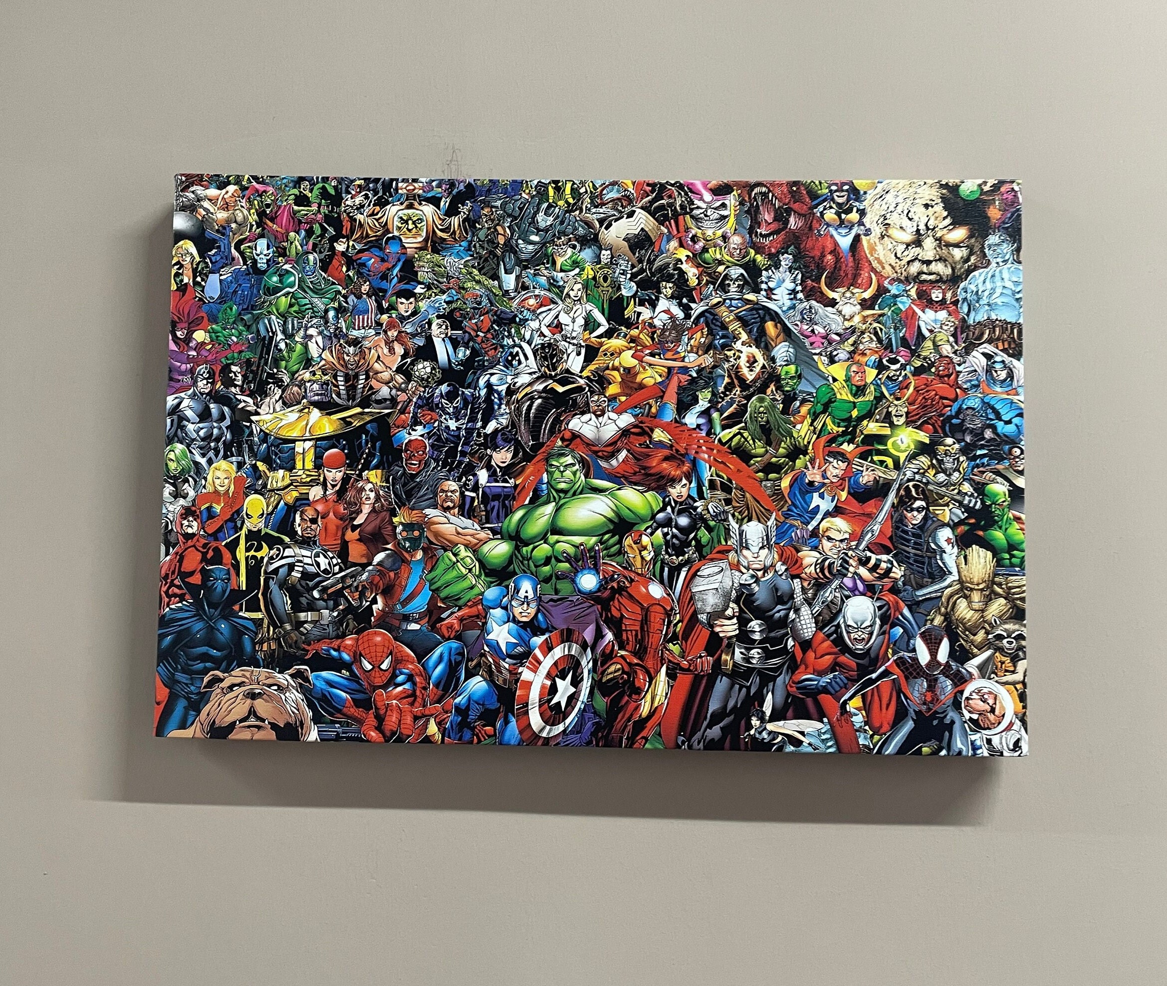 Canvas, Large Canvas, Large Wall Art, Marvel Heroes, Boy Room