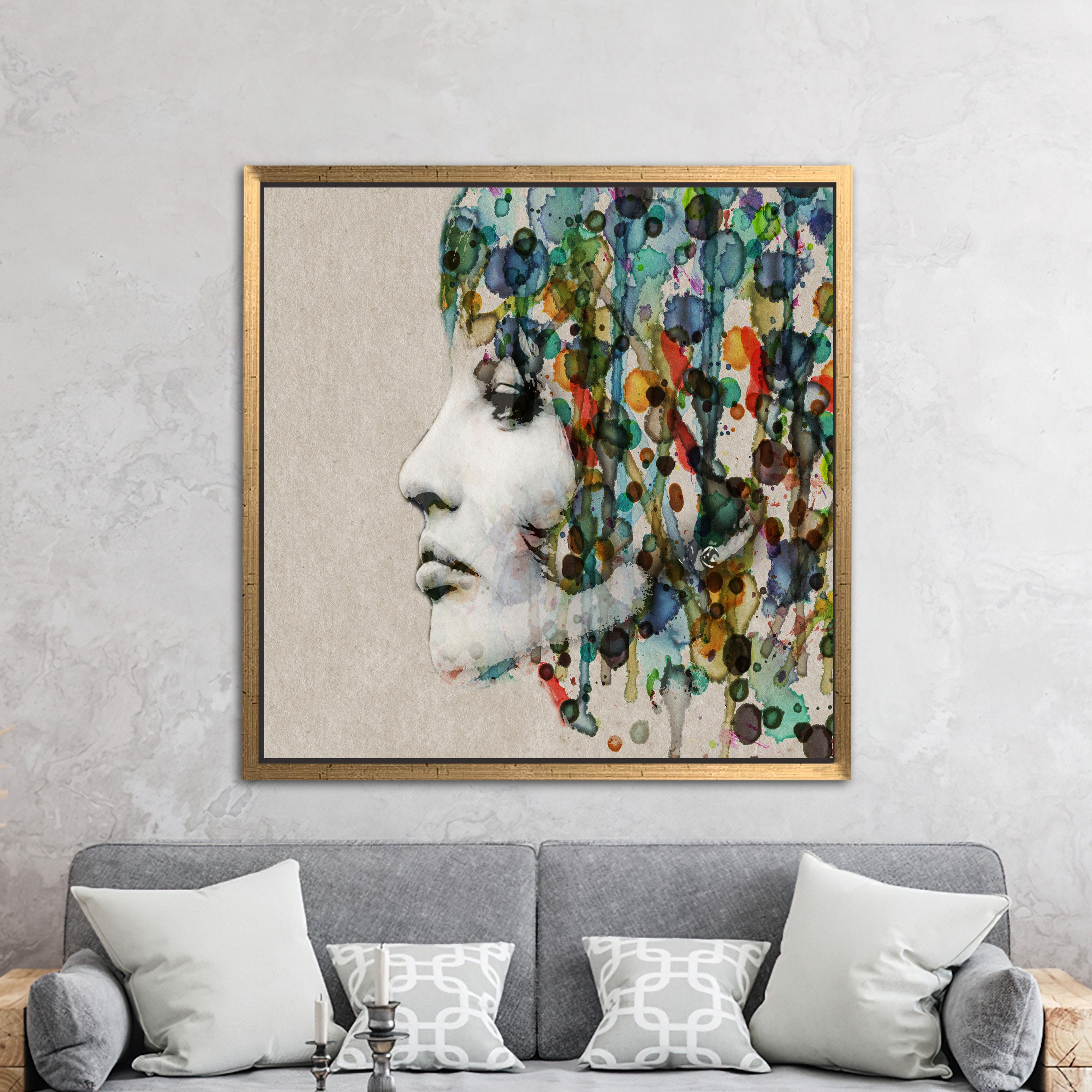 Ritratto di uomo divertente poster e stampe su tela su tele sul muro  pittura immagini d'arte per soggiorno decorazione domestica
