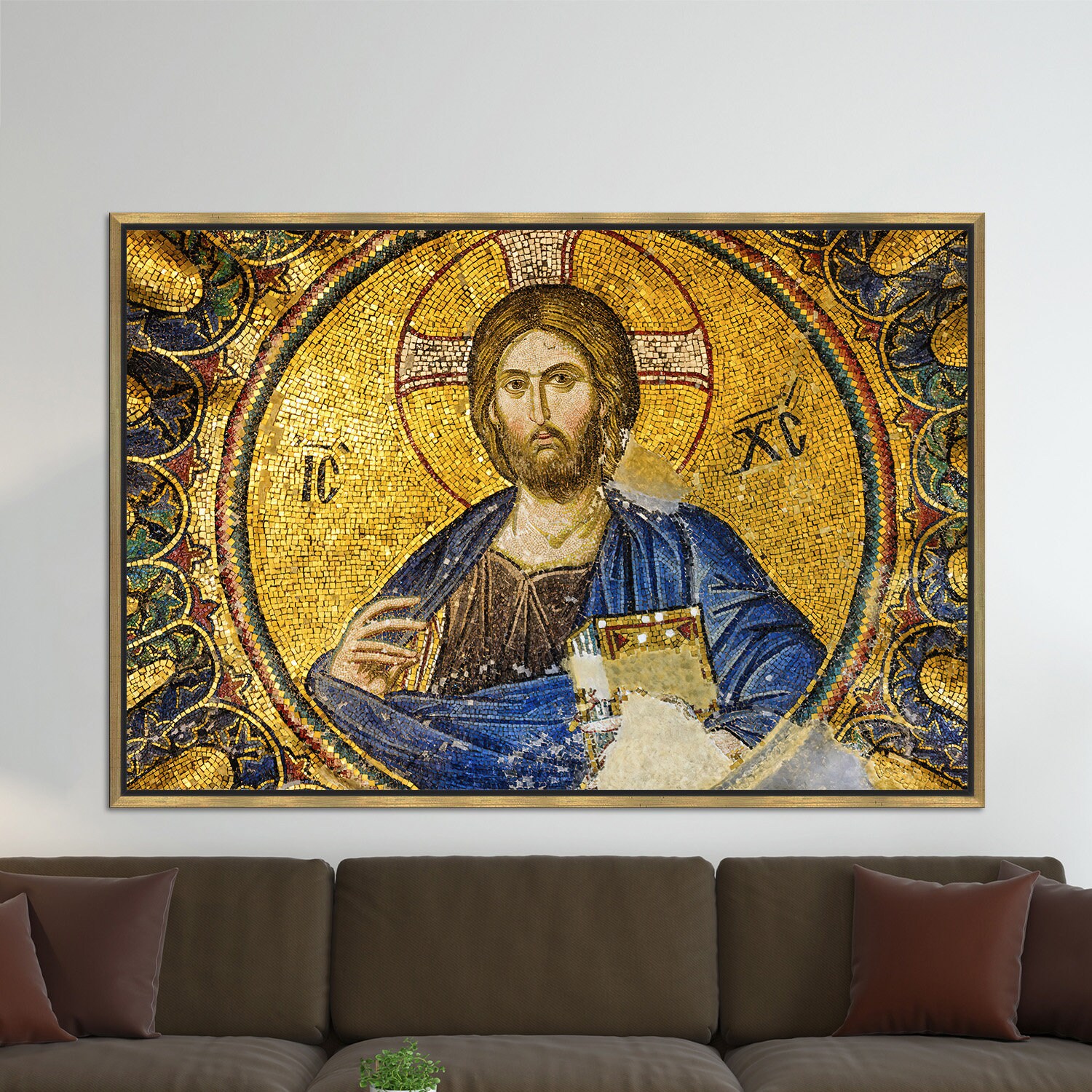 Jesus Christ Mosaic Canvas Print: Religious Wall Art - Etsy