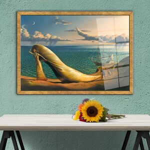 Surreal Tempered Glass Wall Art: Vladimir Kush Style, Modern Home Decor