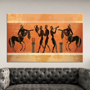 Large Canvas, Canvas Home Decor, Wall Art Canvas, Greek Mythology Printed, Modern Canvas Art, Illustrations Canvas, Hieroglyphs Canvas Gift,
