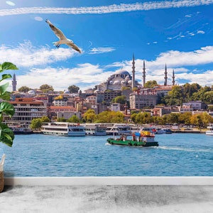 View Wall Mural,Sea Landscape Wall Print,3d Wall Paper,Paper Wall ArtModern Wall Paper,Mosque Wall Mural,Seascape Wall Print,