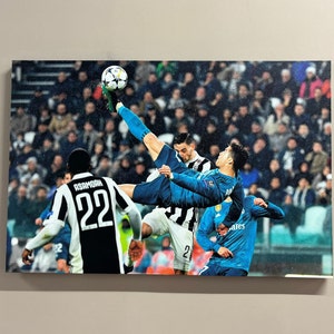 Presente de tela de futebol, arte de parede em tela, arte em tela, arte de parede grande, pôster famoso, Cristiano Ronaldo, Tela de Cristiano Ronaldo,