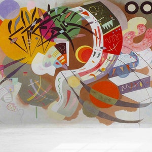 Moderne Wand-Papier,Benutzerdefinierte Wand-Papier,Benutzerdefinierte Wand-Papier,Dominant Kurve Wassily Kandinsky,Papier WandkunstDominant Kurve Wanddruck,