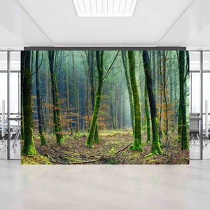 Paper Wall ArtWall Paper Peel and Stick,Landscape Wall Art,Nature Wall Painting,3d Wall Paper,Green Wall Mural,Jungle Wall Decor,