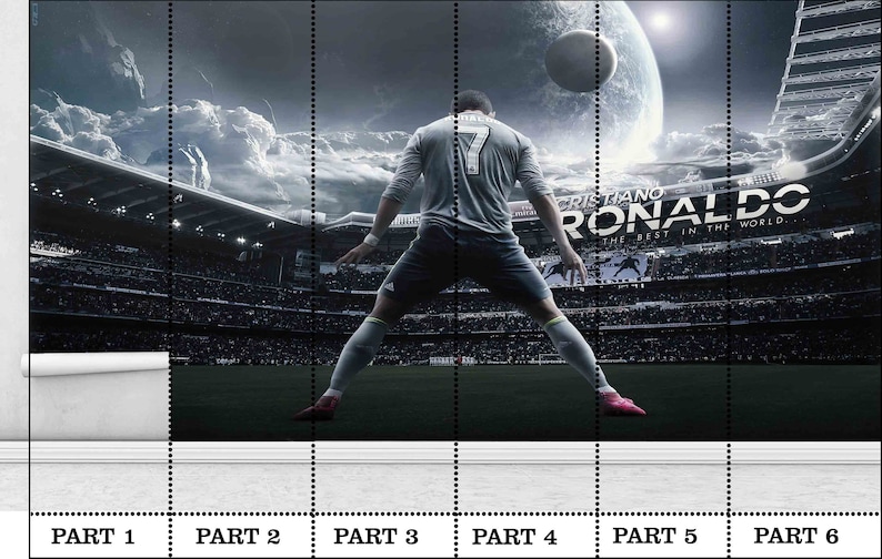 Cristiano Ronaldo Wallpaper: Peel and Stick Wall Art image 7