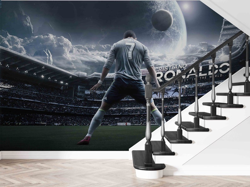 Cristiano Ronaldo Wallpaper: Peel and Stick Wall Art image 4
