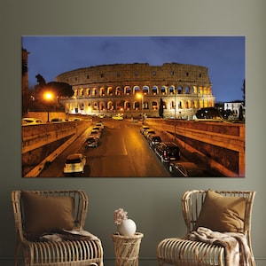 Wall Art Canvas, Large Wall Art, Living Room Wall Art, Rome Colosseum Wall Art, Rome Colosseum Wall Decor, Rome Printed,