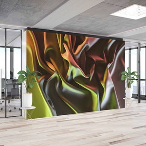 Silk Fabric Mural,Paper Wall ArtAbstract Mural,Wall Paper Peel and Stick,3d Wall Paper,Fabric Wall Art,Modern Wall Print,