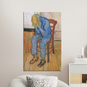 Canvas Art, Canvas Wall Art, 3D Wall Art, Old Man in Sorrow, Reproduction Canvas Poster, Famous Artwork, Van Gogh Canvas Gift,